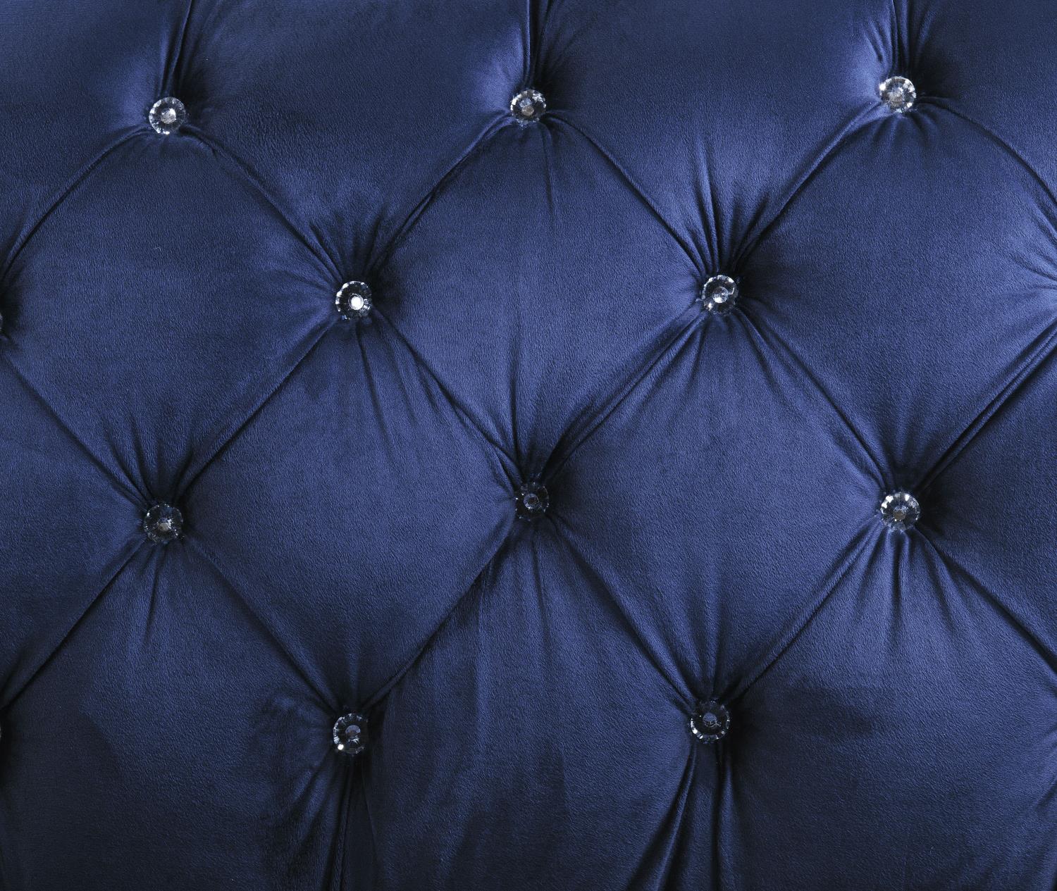 Ryo Tufted Velvet Sofa - Navy