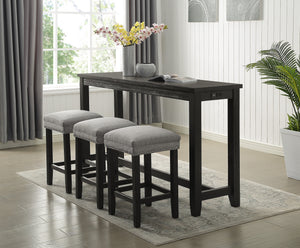Dublin 4-Piece Counter-Height Dining Set - Black