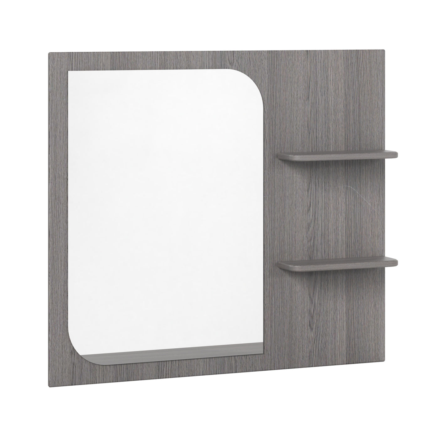 Bellmar 36" Vanity Mirror with Shelves - Grey