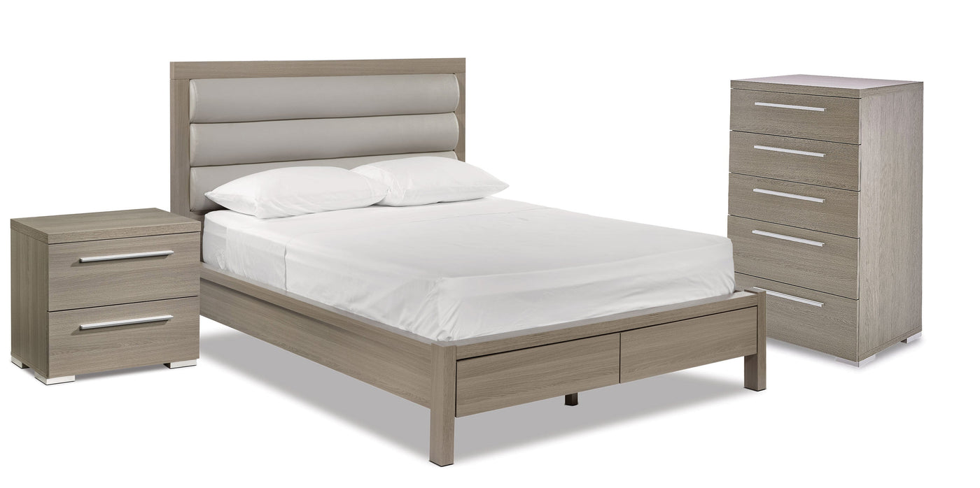 Bay Hill 5-Piece Queen Storage Bedroom Set - Grey