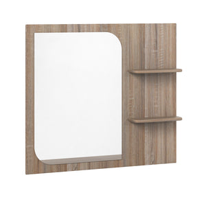 Bellmar Miroir de coiffeuse avec tablettes 36 po – bois de grève