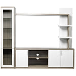 Woodbridge 3-Piece Entertainment Wall Unit - White & Grey