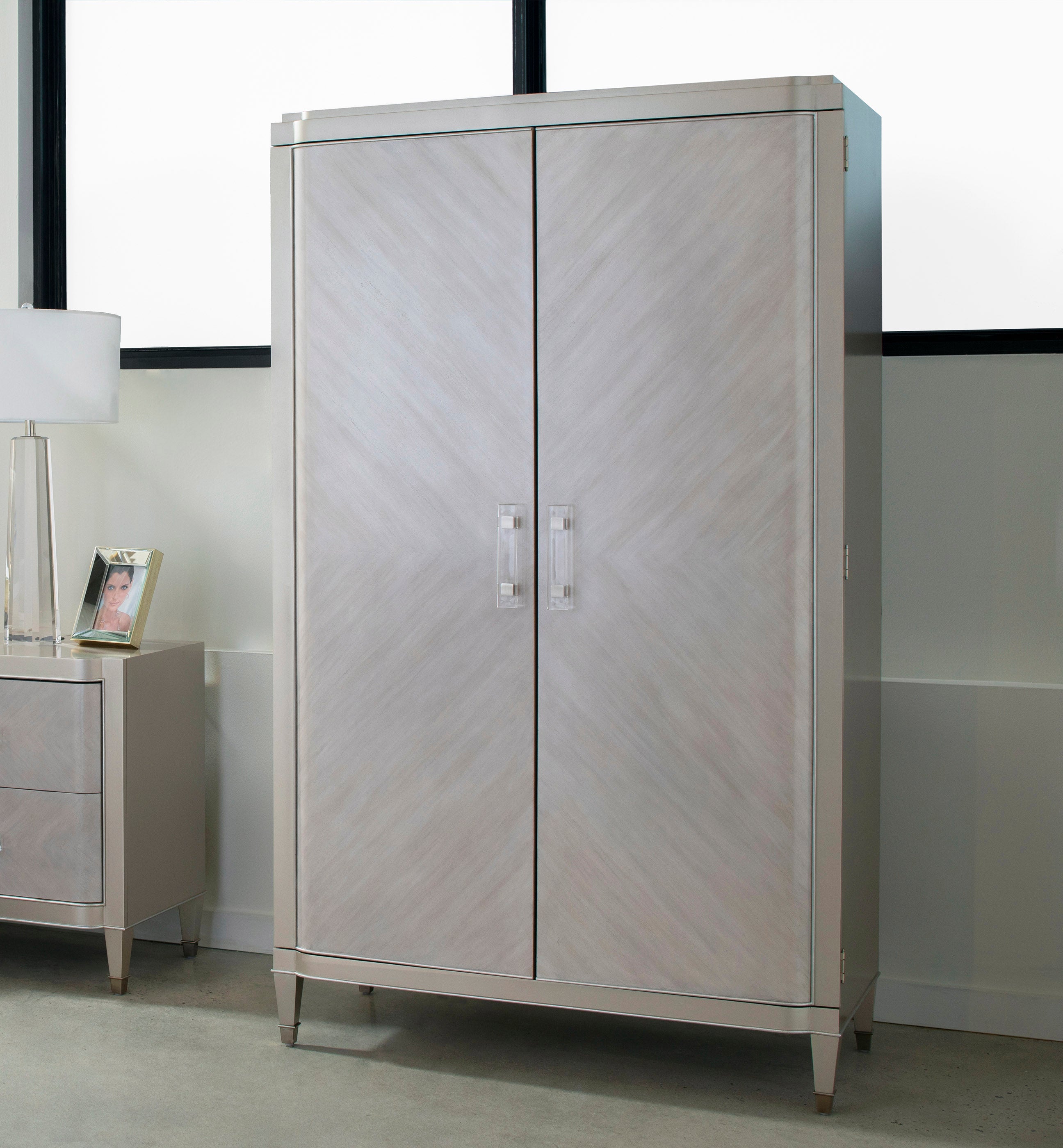 Reece Armoire - Silver Grey