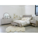 Reece 6-Piece Upholstered King Bedroom Package - Silver Grey