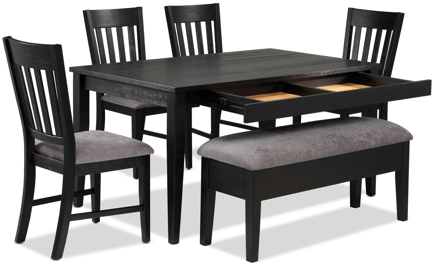 Haxby 6-Piece Dining Set - Weathered Grey