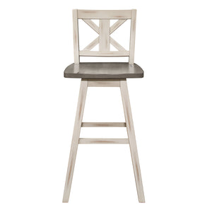Willa Bar Height Stool - White, Grey