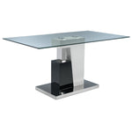 Padria Dining Table - Black,White & Stainless Steel