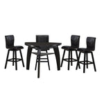 Hillshaw 5-Piece Bar Height Dining Set - Dark Brown