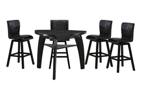 Hillshaw 5-Piece Bar Height Dining Set - Dark Brown
