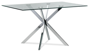 Darron Dining Table - Chrome