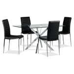 Darron 5-Piece Dining Set - Black