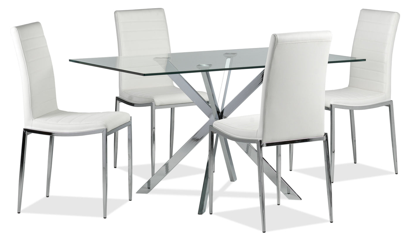 Darron 5-Piece Dining Set - White