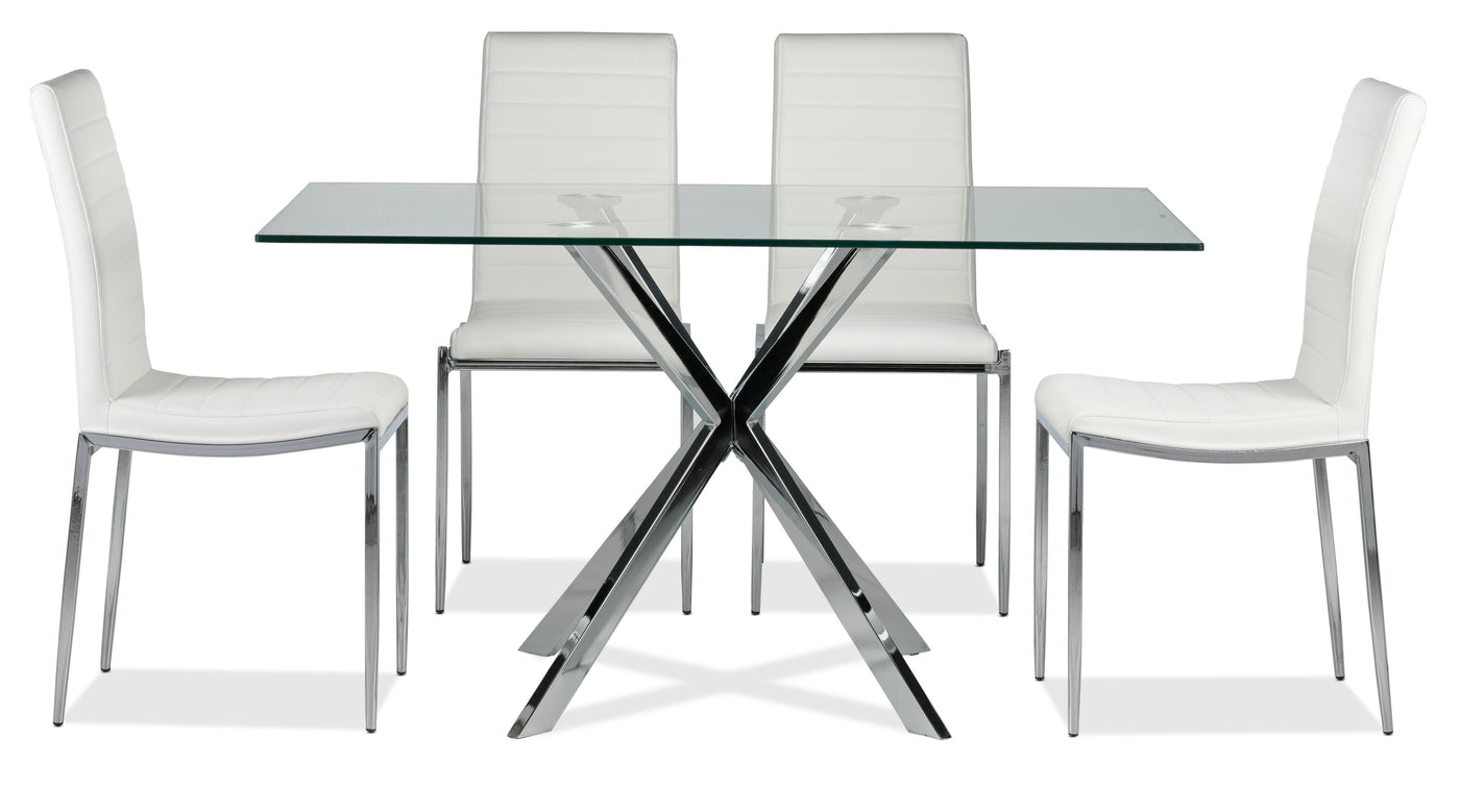 Darron 5-Piece Dining Set - White