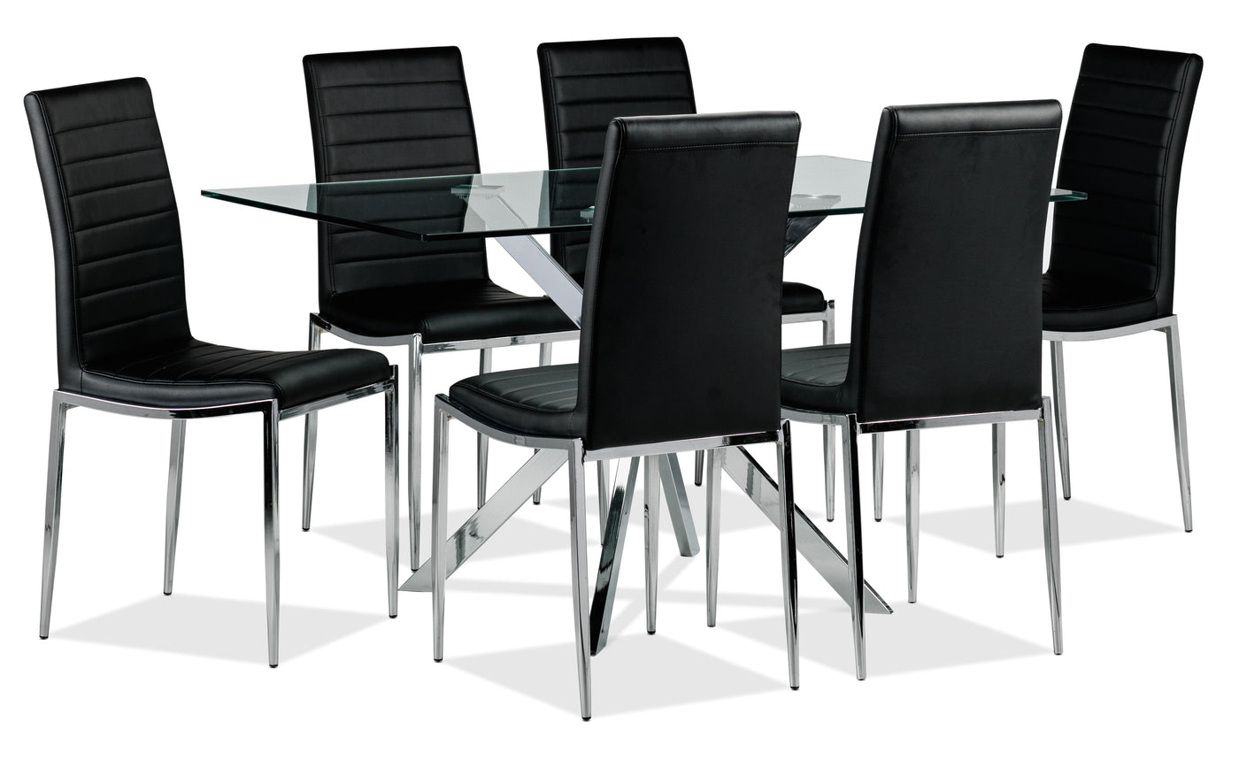 Darron 7-Piece Dining Set - Black