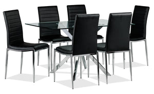 Darron 7-Piece Dining Set - Black