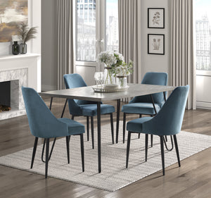 Alaia 5-Piece Dining Set - Blue