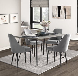 Alaia 5-Piece Dining Set - Grey