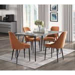 Alaia 5-Piece Dining Set - Orange