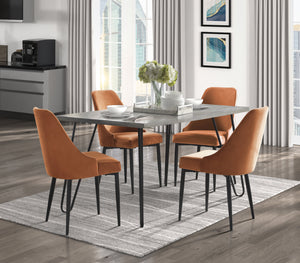 Alaia 5-Piece Dining Set - Orange