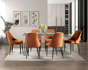 Alaia 7-Piece Dining Set - Orange
