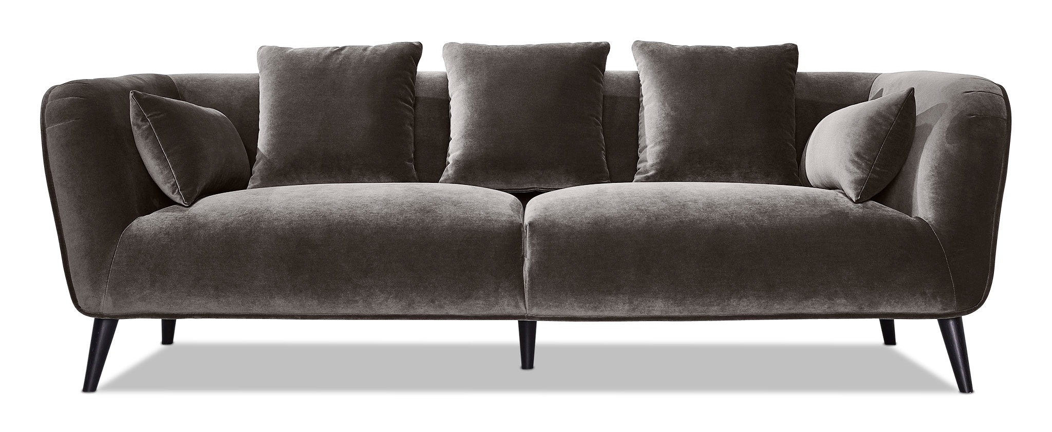 Maja Sofa and Accent Chair Set - Dark Taupe