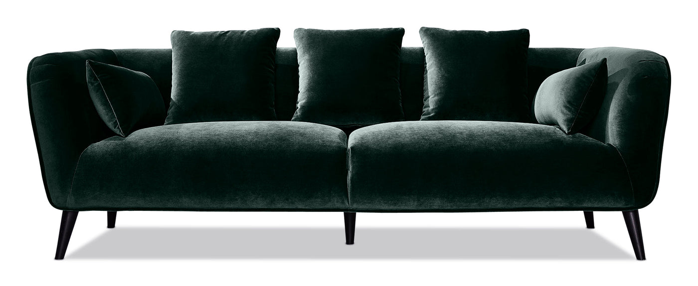 Maja Sofa and Loveseat Set - Green