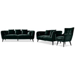 Maja Sofa, Loveseat and Accent Chair Set - Green