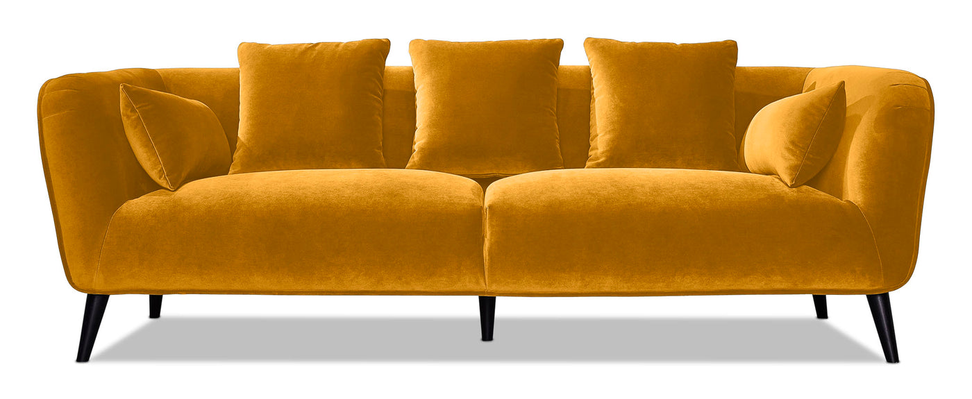 Maja Sofa, Loveseat and Accent Chair Set - Yellow