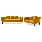 Maja Sofa and Loveseat Set - Yellow