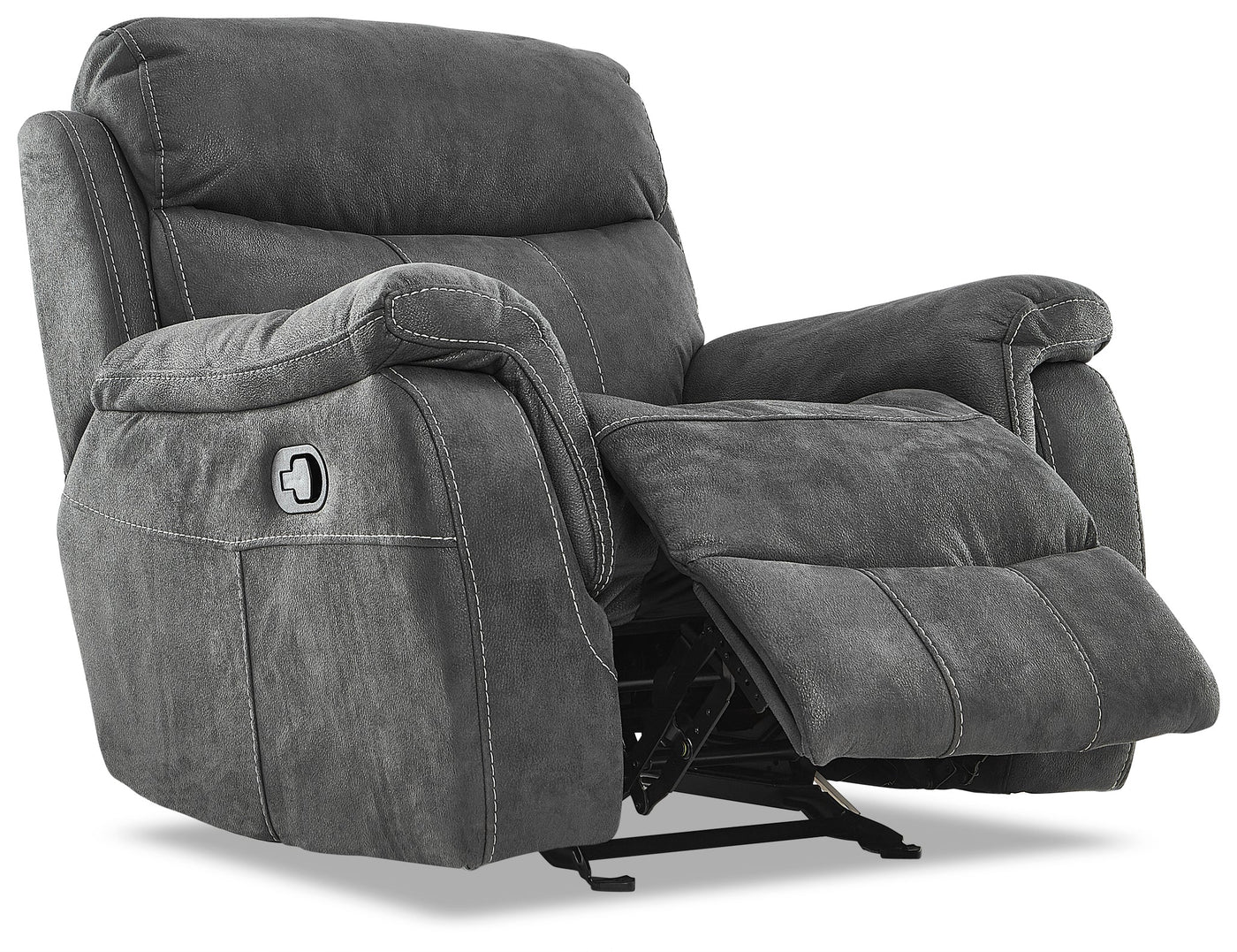 Morrow II Reclining Sofa, Loveseat and Glider Recliner Set - Grey