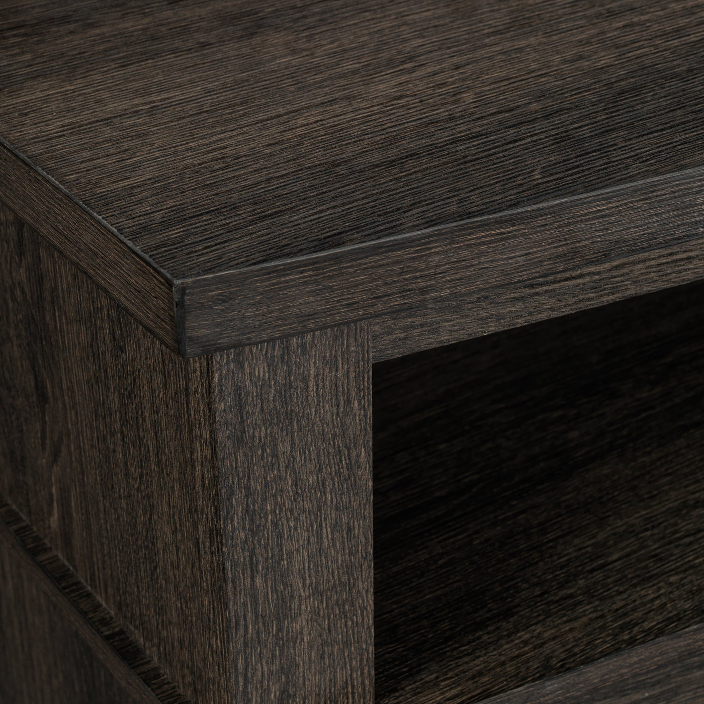 Jacob Fireplace TV Stand - Chocolate Oak