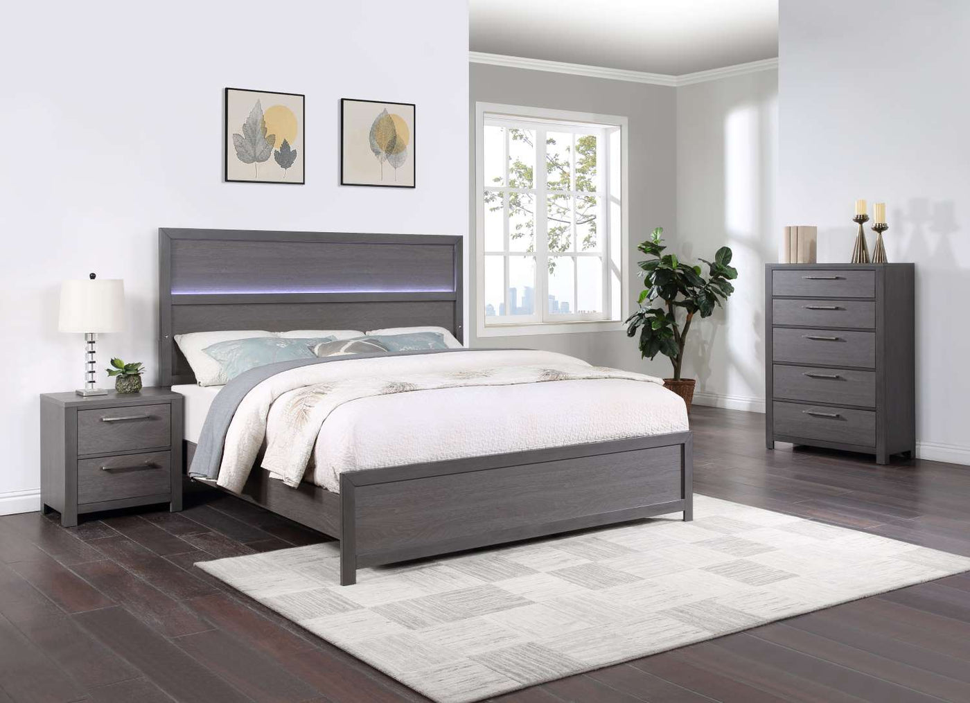 Westpoint 5-Piece King Bedroom Package - Weathered Grey