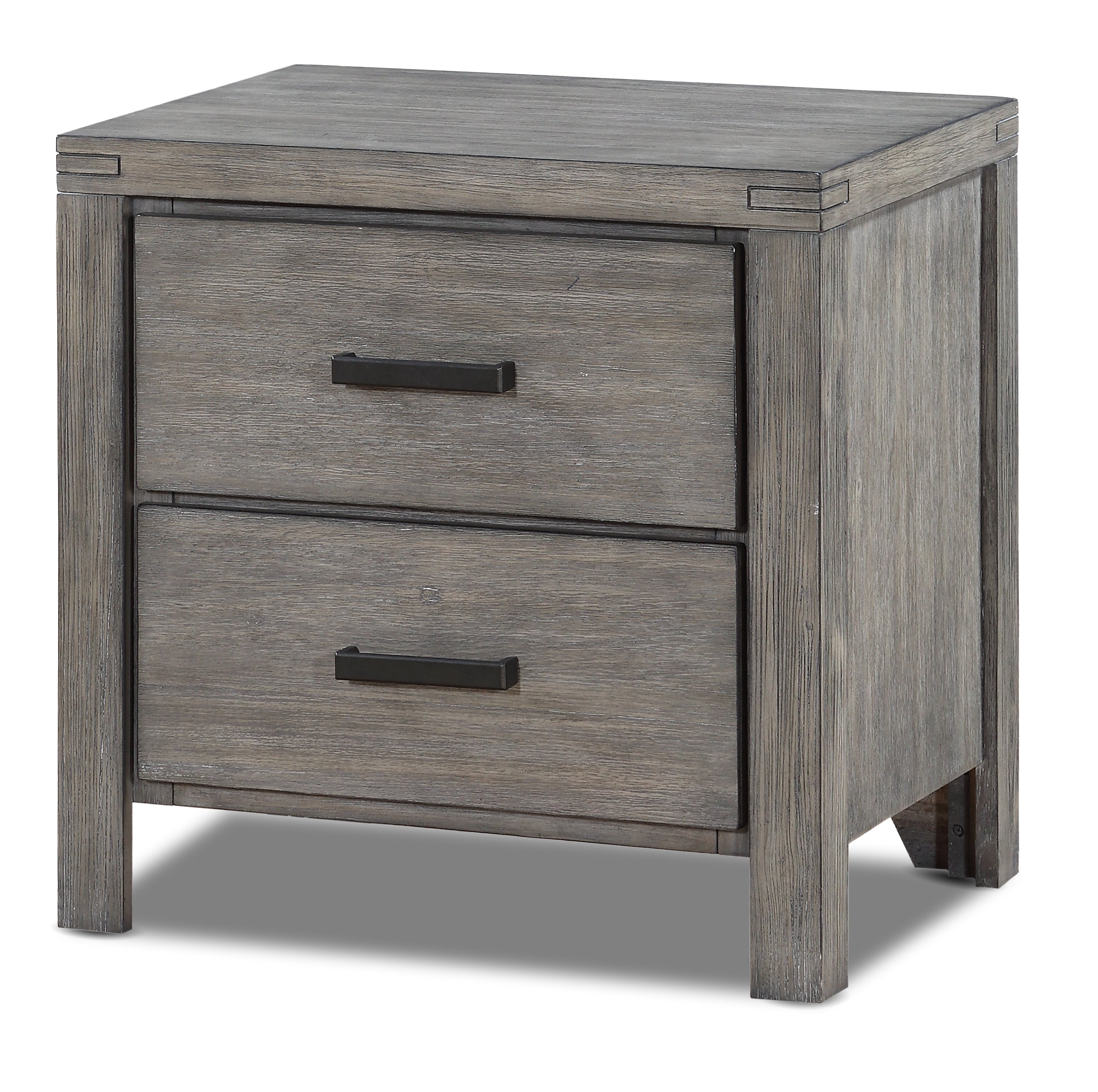 Copeland 6-Piece King Storage Bedroom Set- Wire-Brushed Grey