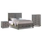 Copeland 5-Piece Queen Storage Bedroom Set-Wire-Brushed Grey