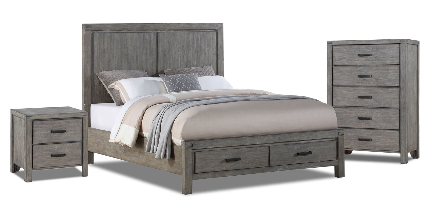Copeland 5-Piece Queen Storage Bedroom Set-Wire-Brushed Grey
