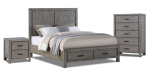 Copeland 5-Piece Queen Storage Bedroom Set-Wire-Brushed Grey