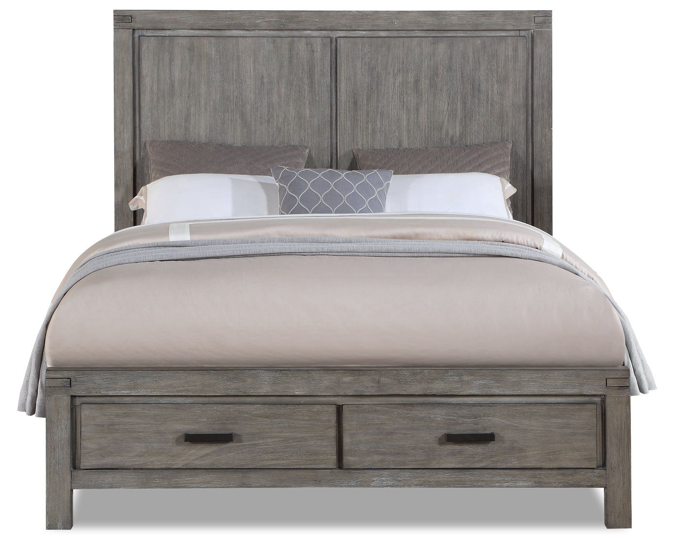 Copeland 6-Piece Queen Storage Bedroom Set- Wire-Brushed Grey