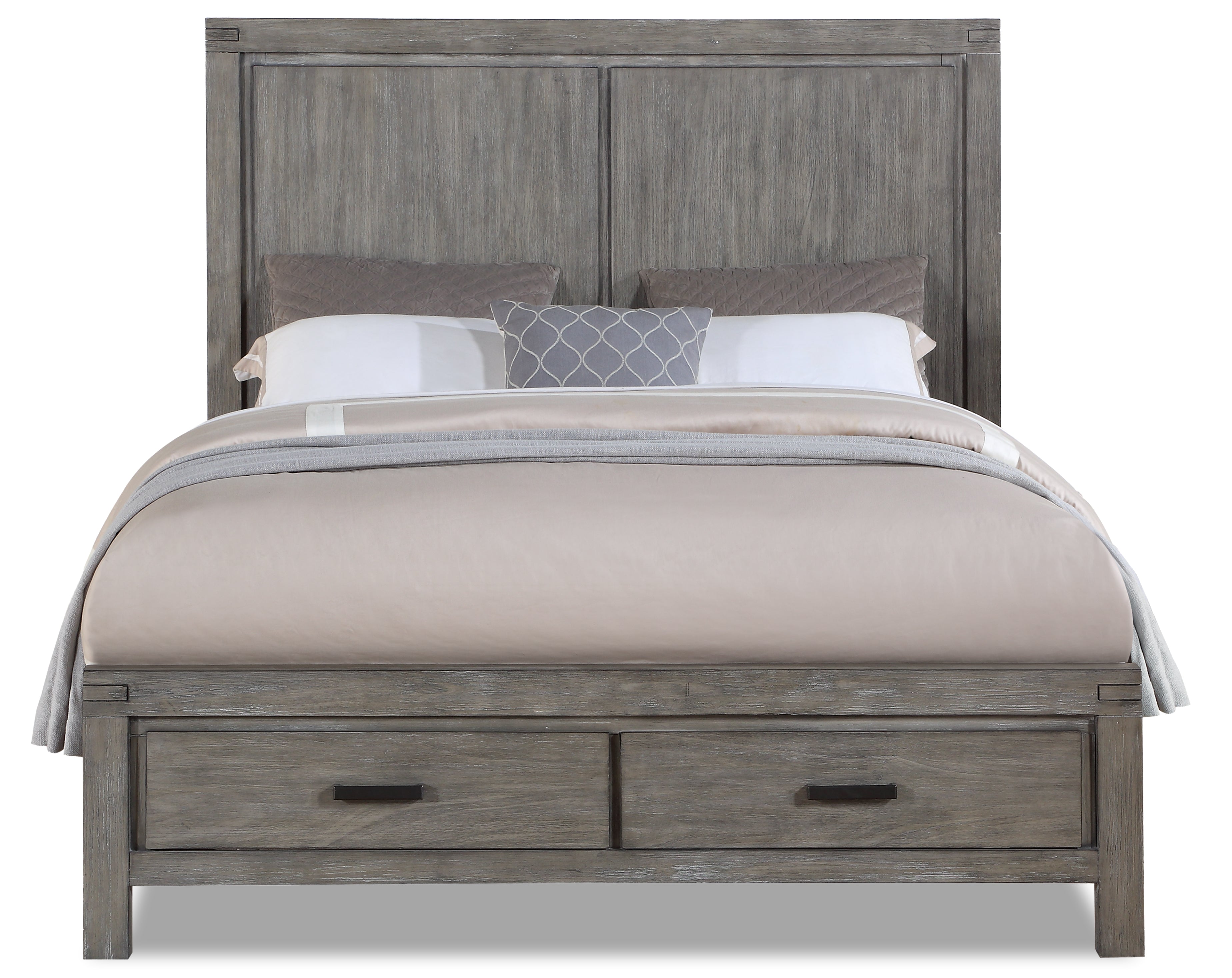 Copeland 6-Piece Queen Storage Bedroom Set- Wire-Brushed Grey
