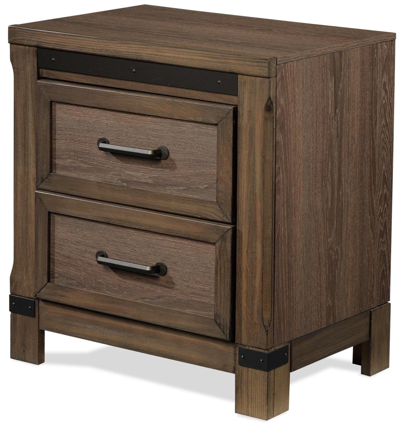 Rossco 6-Piece Queen Storage Bedroom Set - Rustic Oak