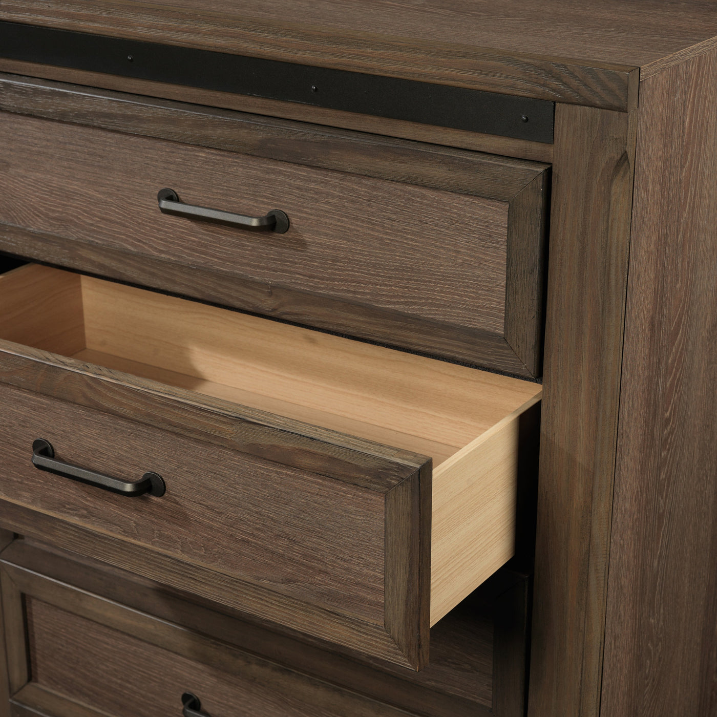 Rossco 5 Drawer Chest - Rustic Oak