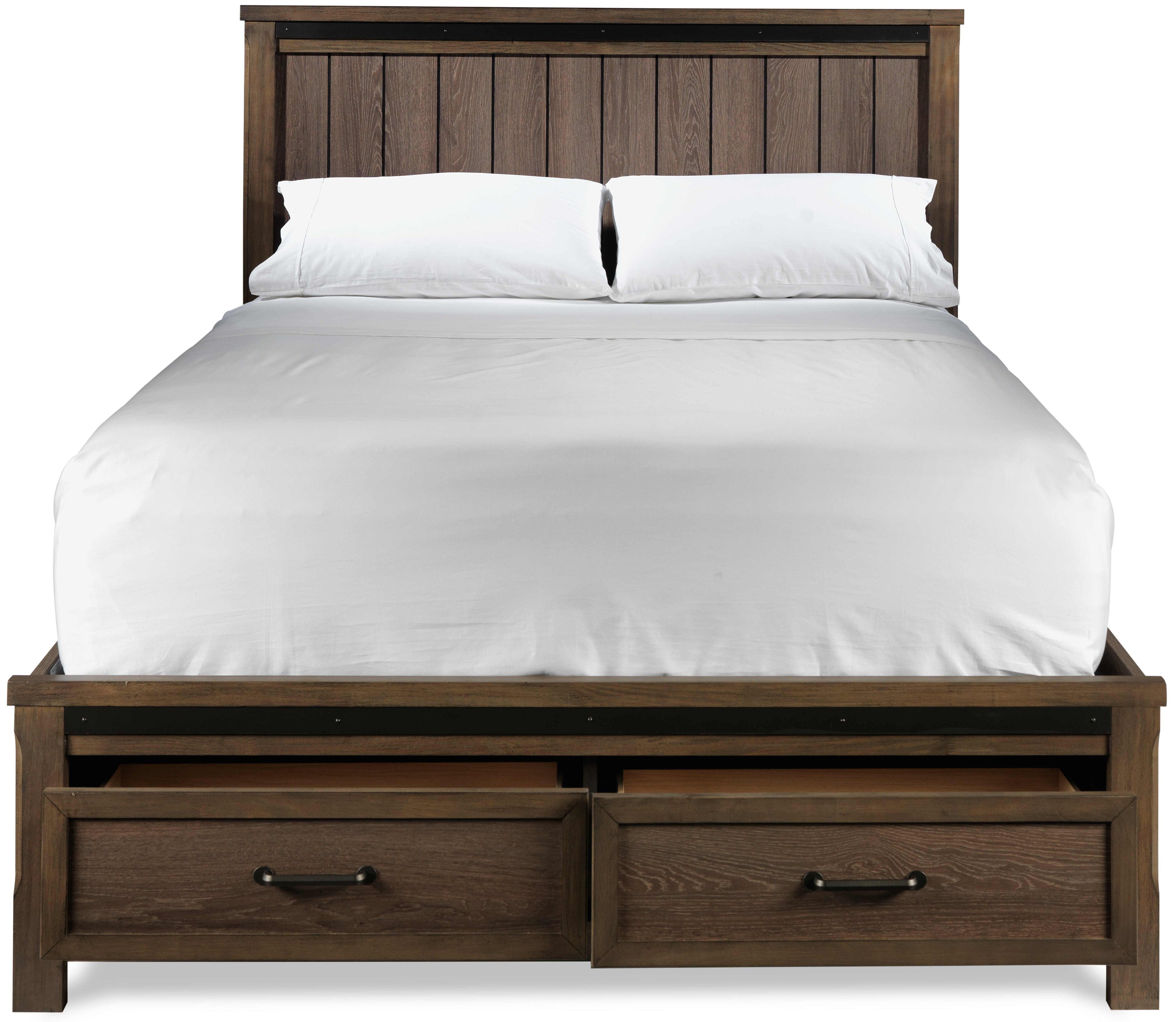 Rossco 3-Piece Queen Storage Bed - Rustic Oak