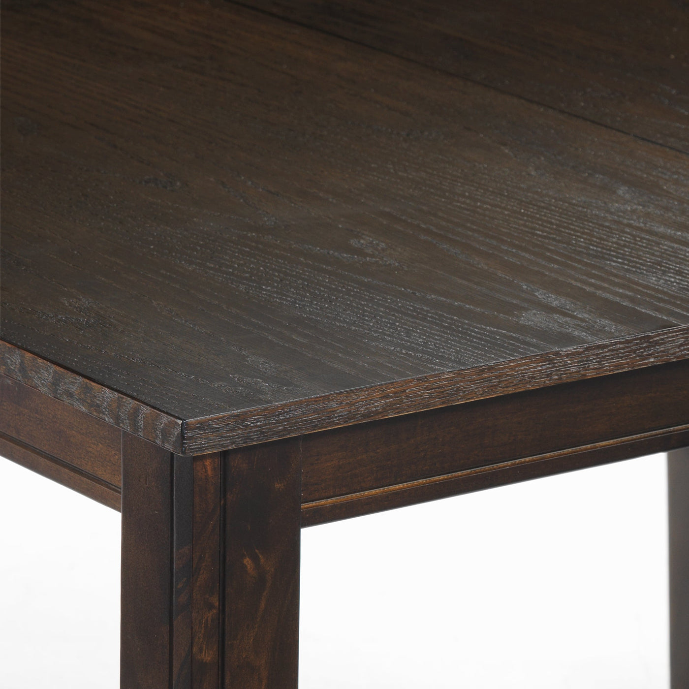 Holland 5- Piece Dining set- Dark oak with Wire - Brushed Finish