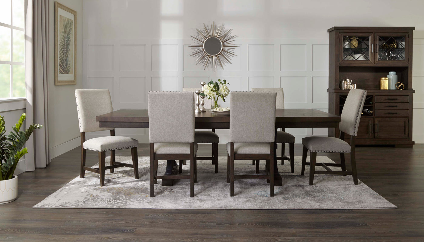 Flanigan 7-Piece Dining Set - Distressed Espresso