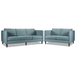 Amelia Sofa and Loveseat Set - Turquoise