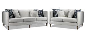 Amelia 2 Pc. Living Room Package w/ Loveseat - Light Grey