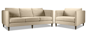 Amelia Sofa and Chair Set - Beige