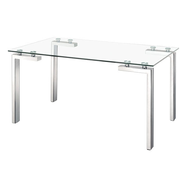 Hidal 59" Glass Dining Table