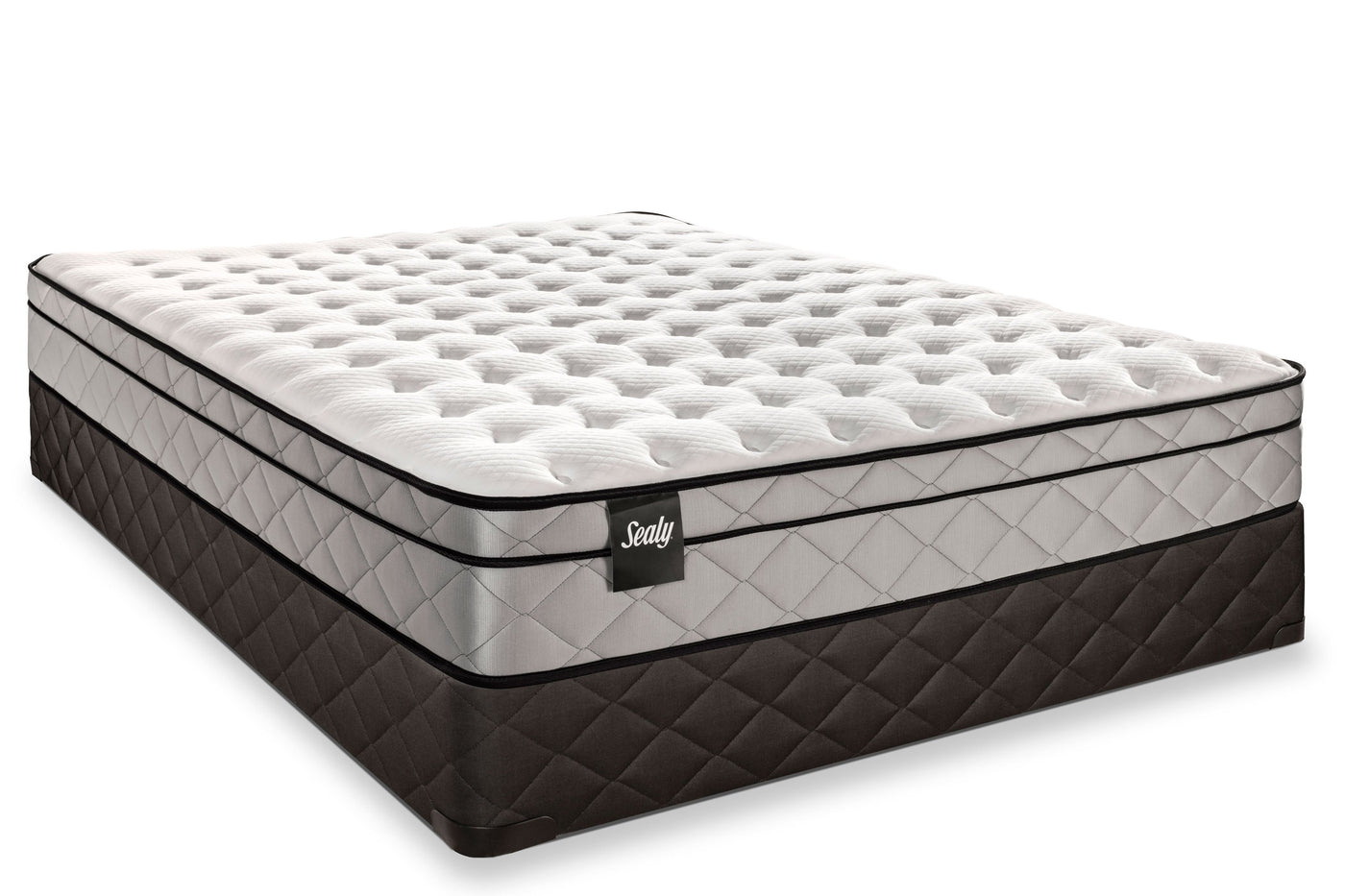Sealy Shimmery Cushion Firm King Mattress and Split Boxspring Set