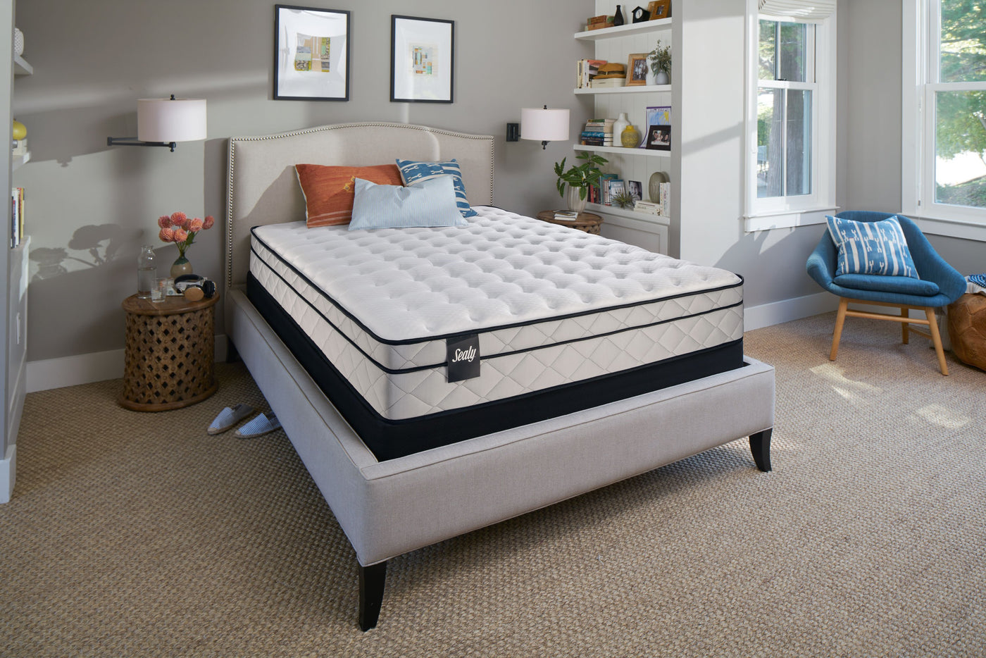 Sealy Shimmery Cushion Firm Twin XL Mattress and Boxspring Set