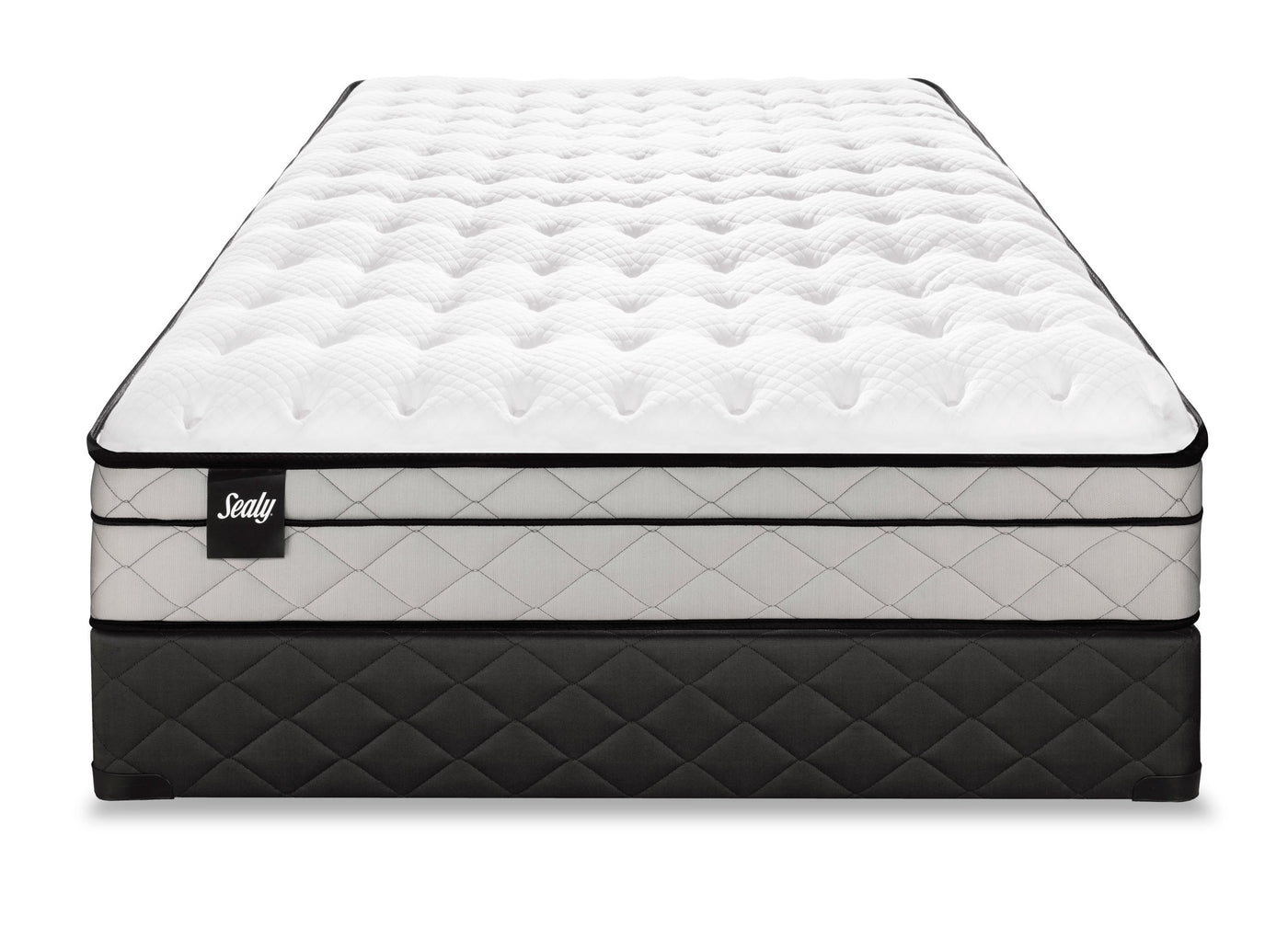 Sealy Shimmery Cushion Firm King Mattress and Split Boxspring Set